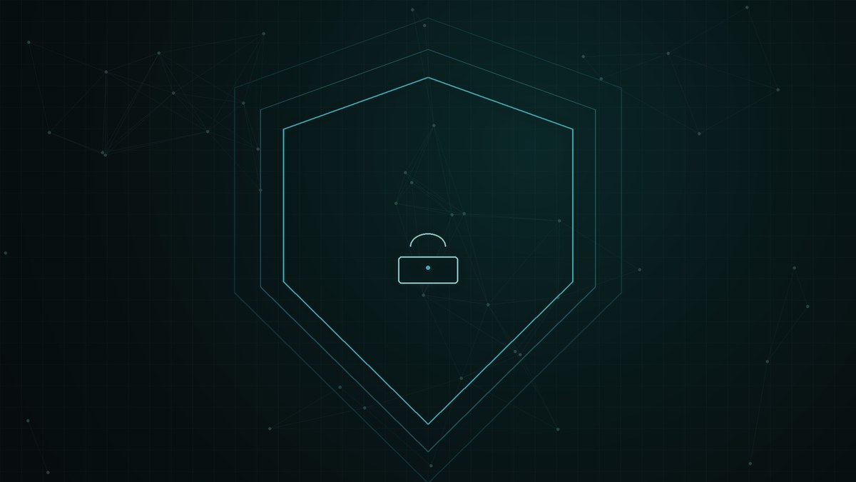 Representação abstrata de camadas de segurança digital protegendo dados de saúde, com ícones de criptografia e controle de acesso
